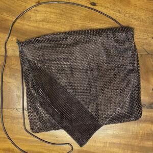 Vintage Mesh Shoulder Bag - Elegant Evening Accessory